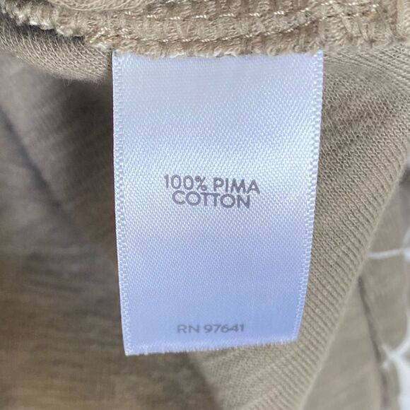 J. Jill Leaf Pattern Pima Double-v Elbow Sleeve Tunic T-shirt Pima Cotton Small - Picture 5 of 8